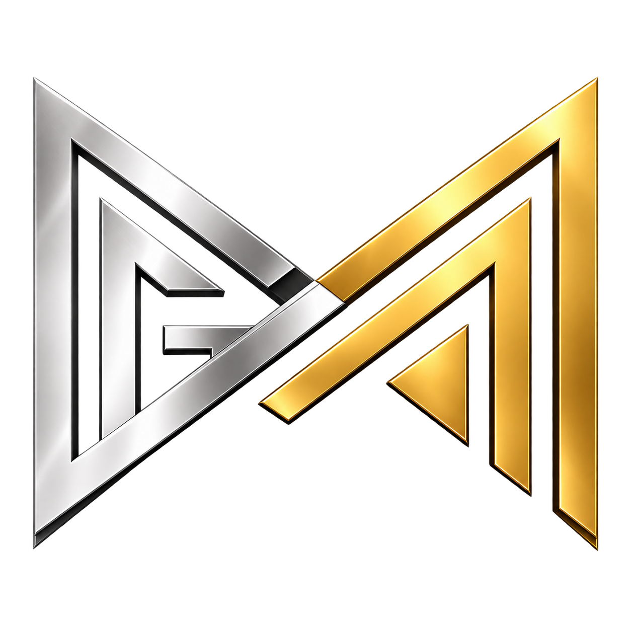 MillerGroup silver and gold monogram